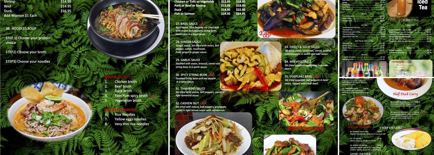 The Green Leaf Asian Cuisine Menu