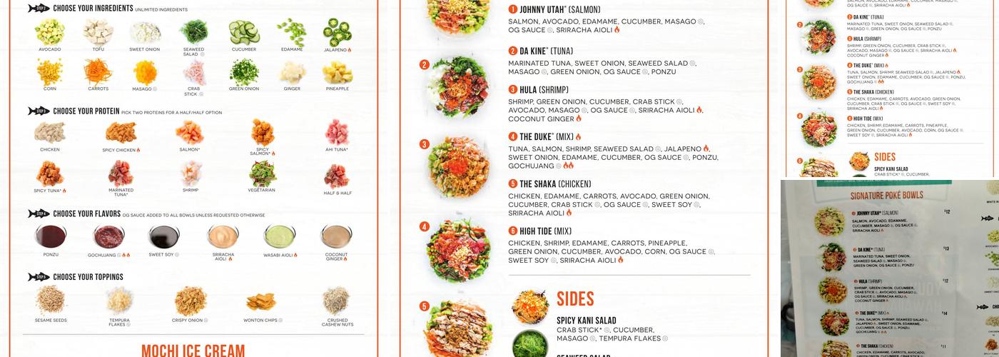 Poke Bros. Menu