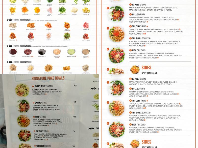 Poke Bros. Menu