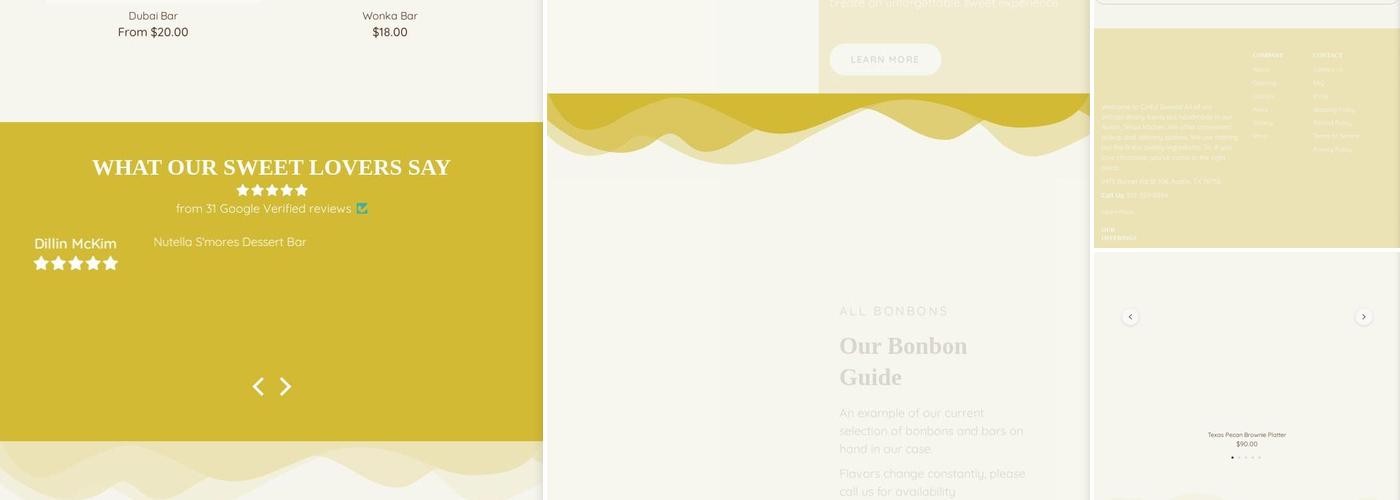 Cinful Sweets Menu