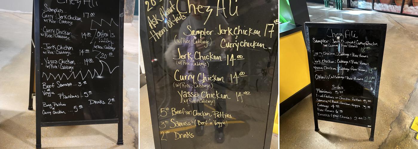Chez Ali Menu