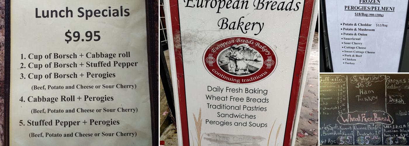 European Breads Bakery Menu