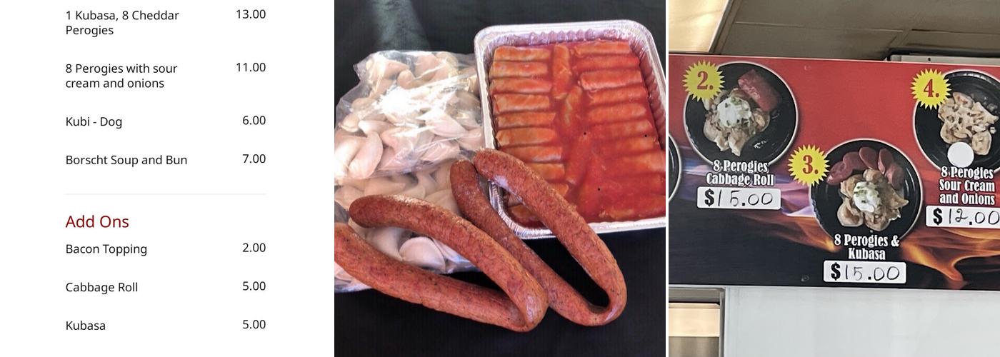 Ukrainian Fine Food Menu