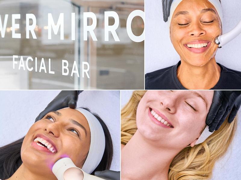 Silver Mirror Facial Bar