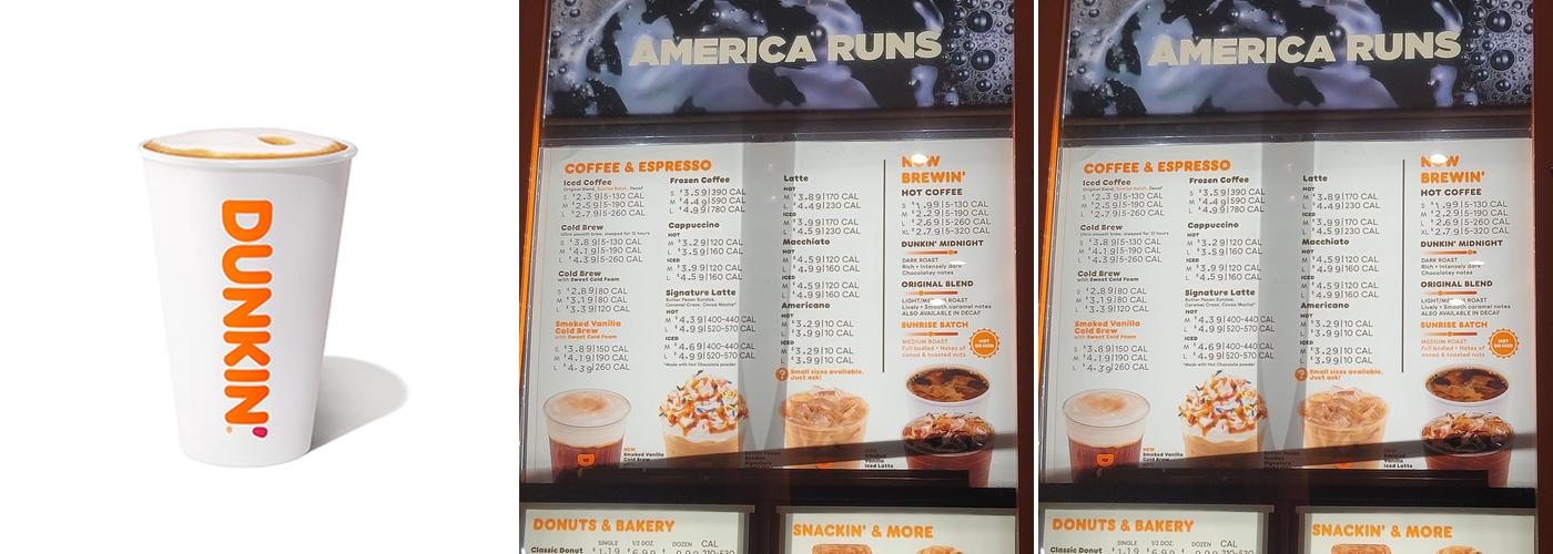Dunkin' Menu