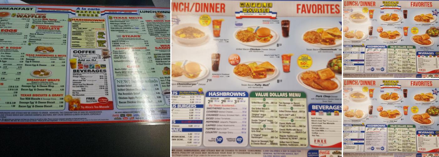 Waffle House Menu