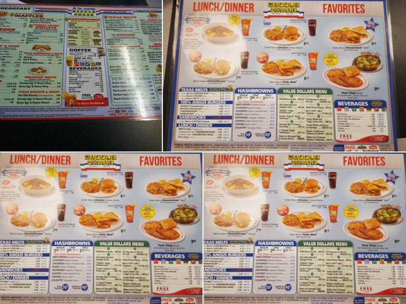 Waffle House Menu