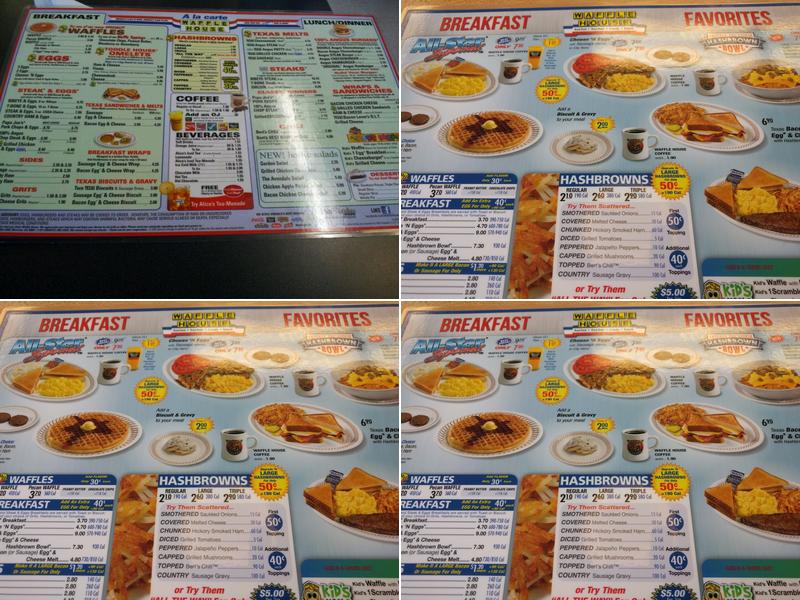 Waffle House Menu