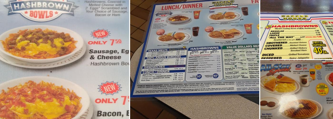 Waffle House Menu