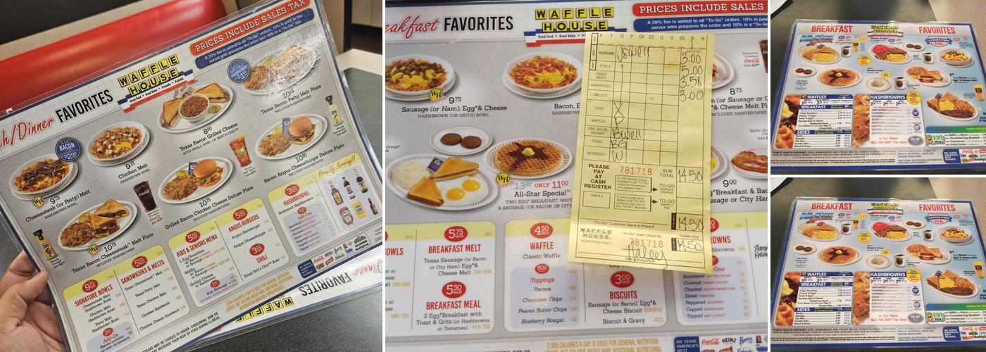 Waffle House Menu
