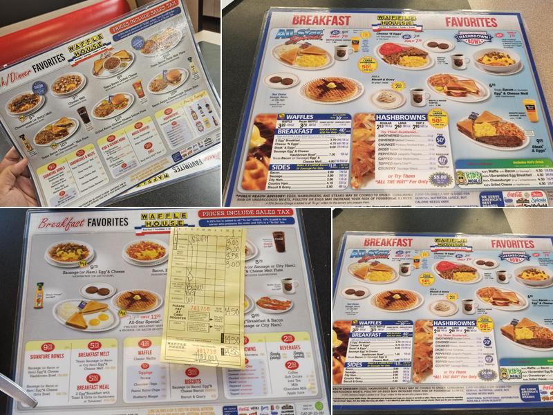 Waffle House Menu