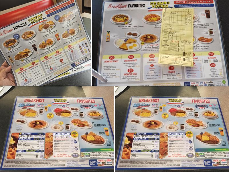 Waffle House Menu