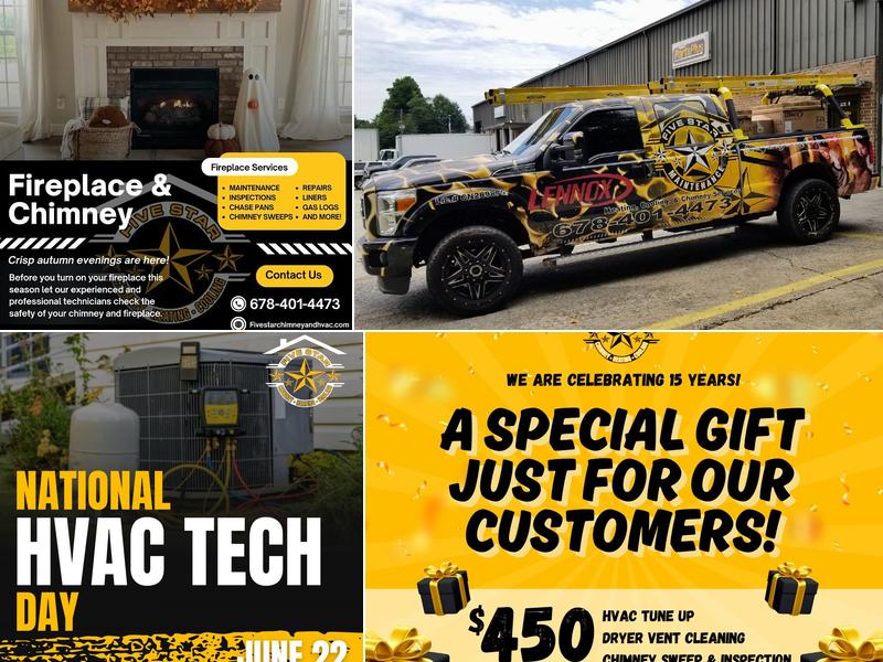 Five Star Chimney Heating And Cooling Inc.