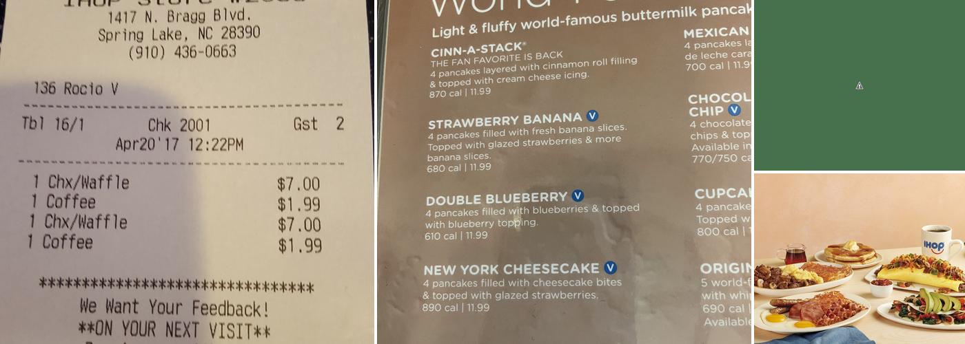 IHOP Menu