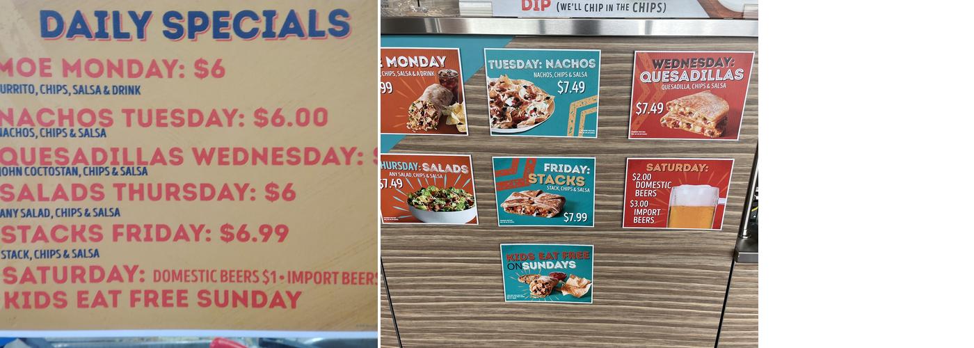 Moe's Southwest Grill Menu