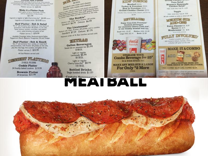 Firehouse Subs West Cobb Marketplace Menu