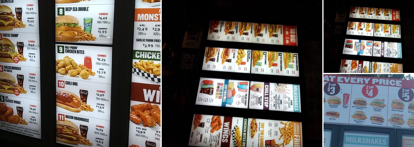 Checkers Menu