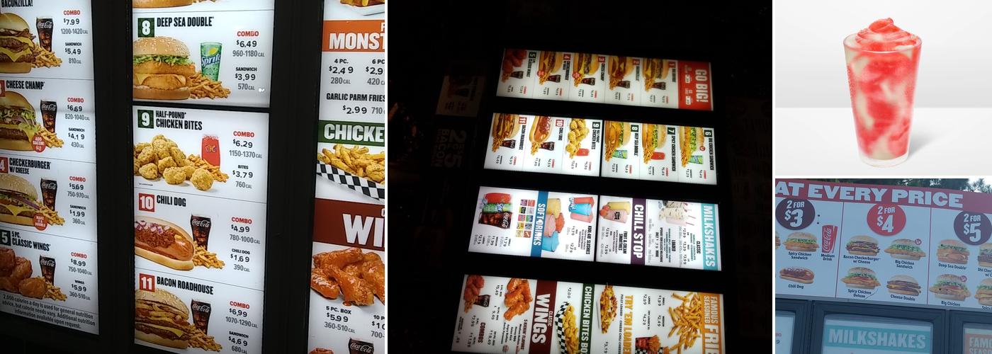 Checkers Menu