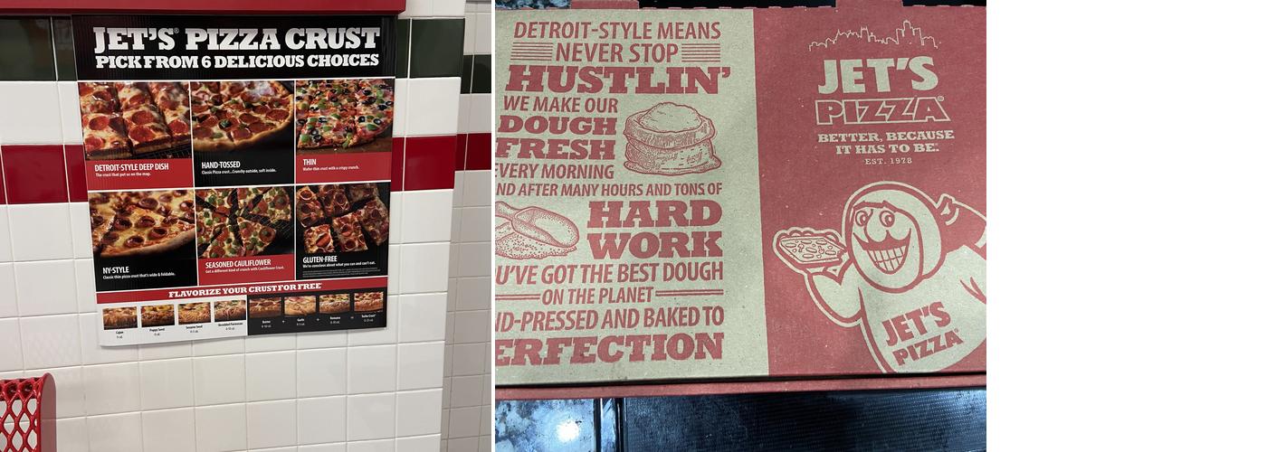 Jet's Pizza Menu