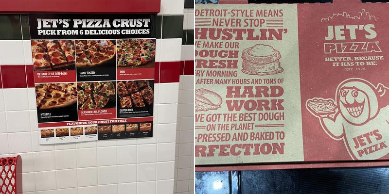 Jet's Pizza Menu