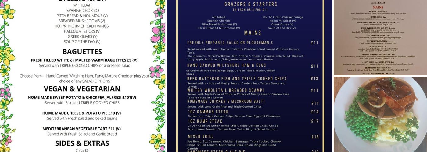 The Three Horseshoes Menu