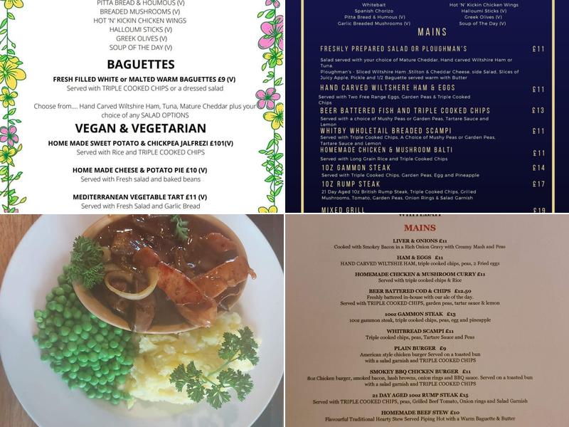 The Three Horseshoes Menu