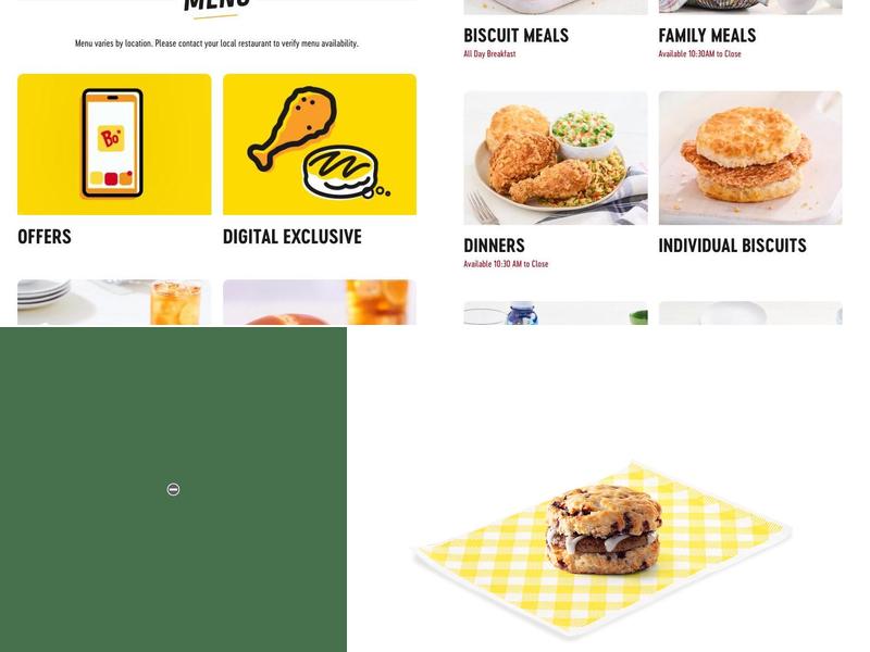Bojangles Menu