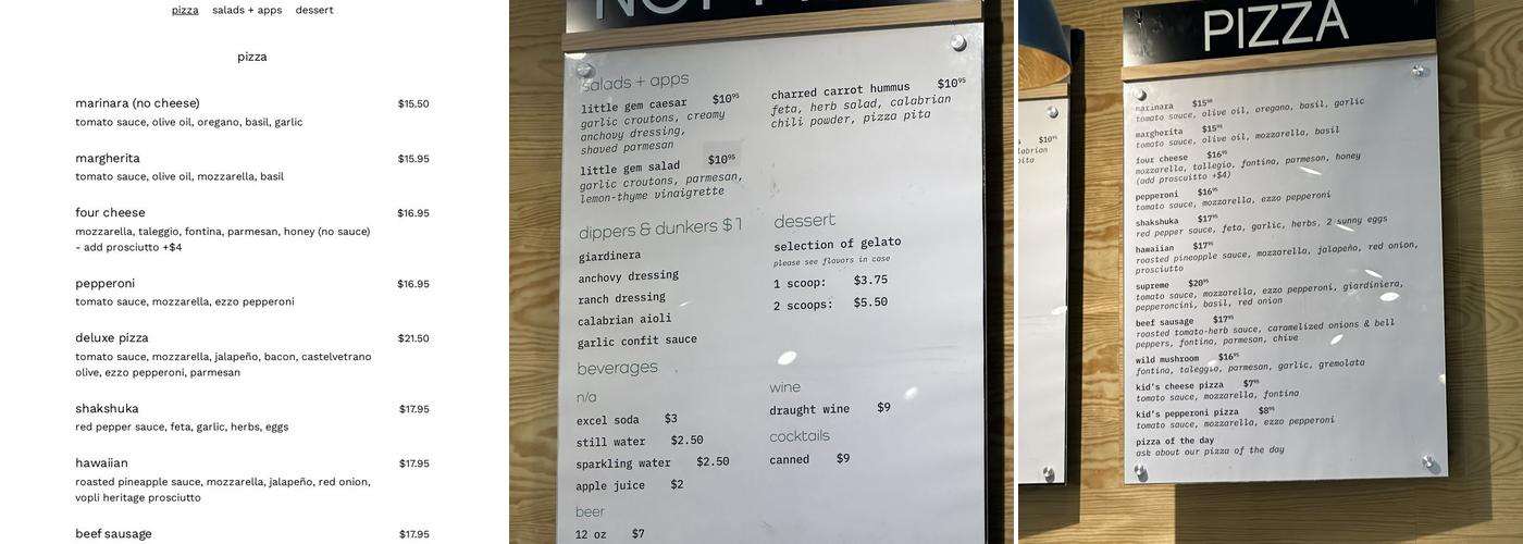 Fordo's Killer Pizza Menu