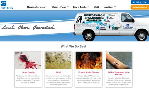 CleanWorks Restoration & Cleaning Inc. 6724 Mt Moriah Rd, Nineveh Indiana 46164