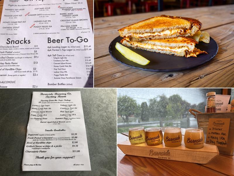 Barnside Brewing Co. Menu
