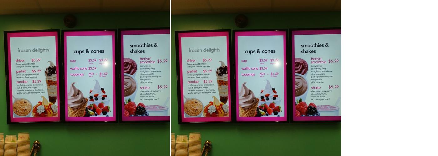 TCBY Menu