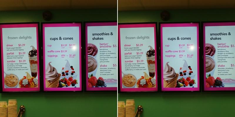 TCBY Menu