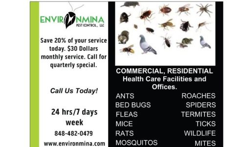 Environmina Pest Control LLC 606 Clinton Ave, Middlesex New Jersey 08846