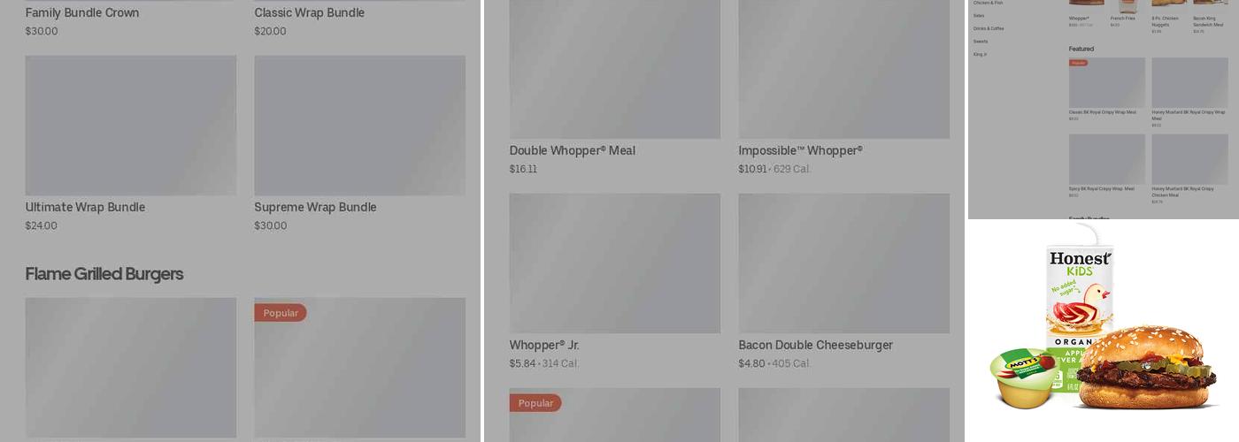 Burger King Menu