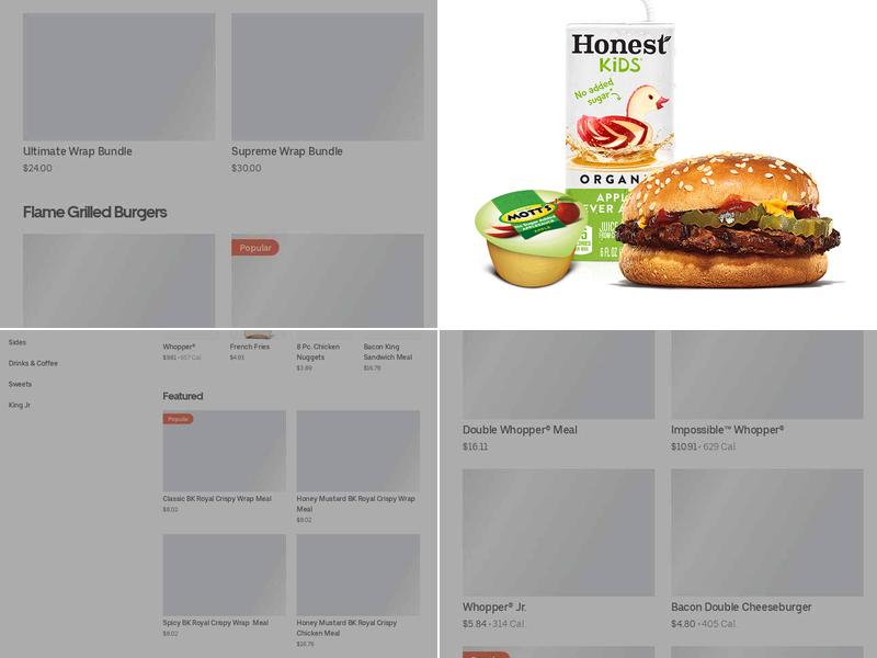 Burger King Menu