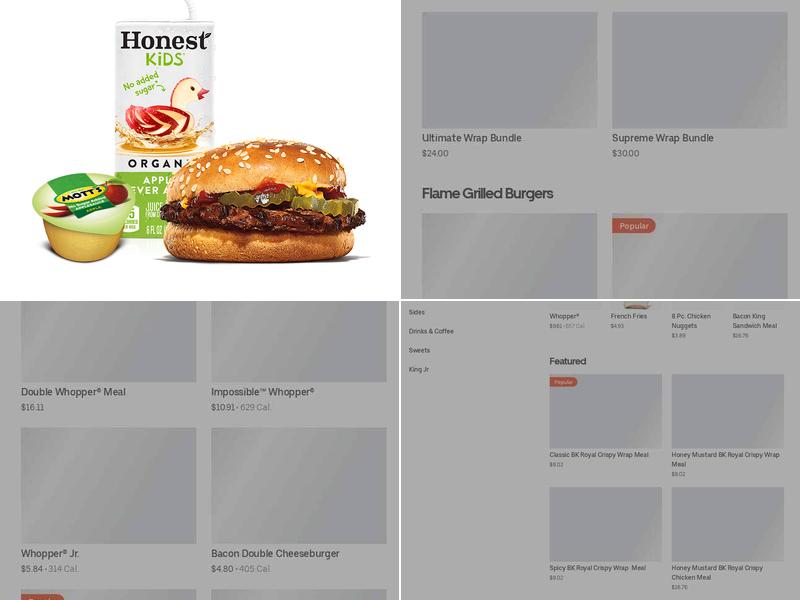 Burger King Menu
