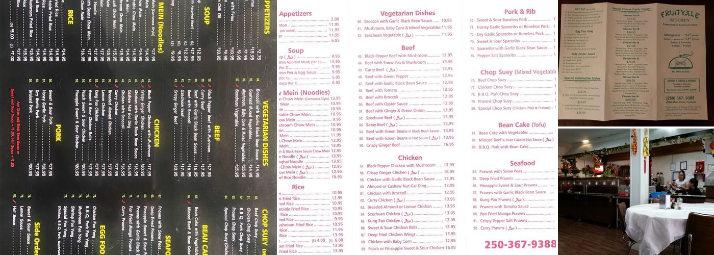 Fruitvale Kitchen Menu