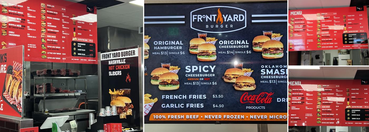 Front Yard Burger Menu