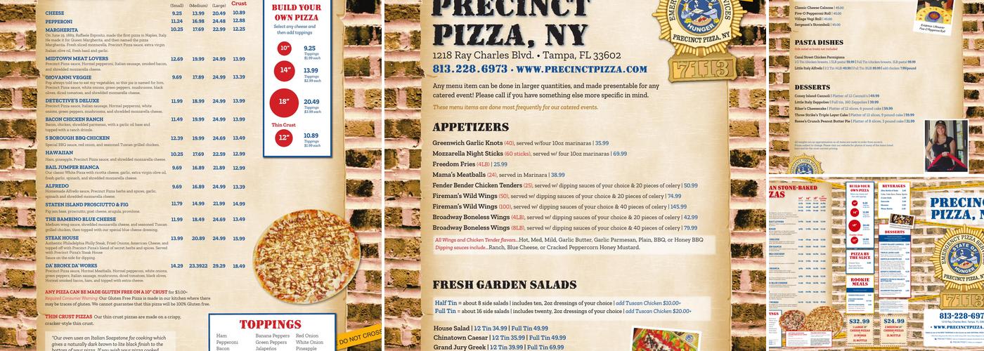 Precinct Pizza Menu