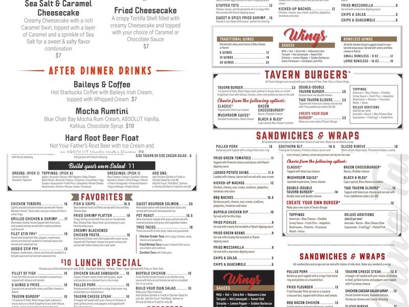 Top Dawg Tavern - Jacksonville (Bartram Park) Menu