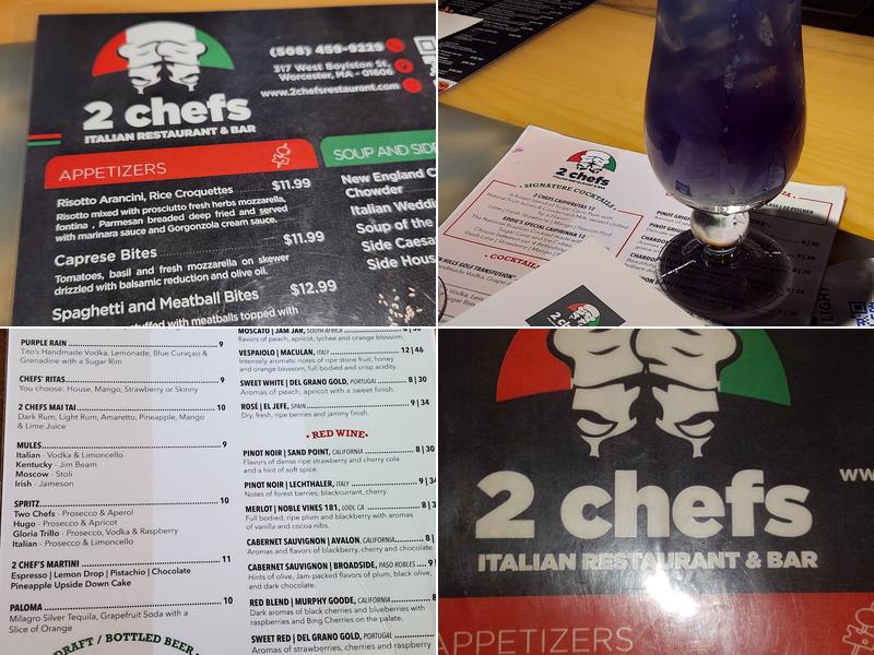 2 Chefs Italian Restaurant & Bar Menu