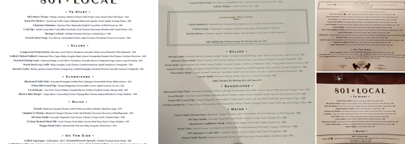 801 Local Menu