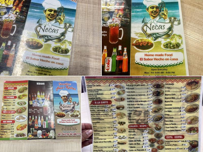 Neca kitchen Menu