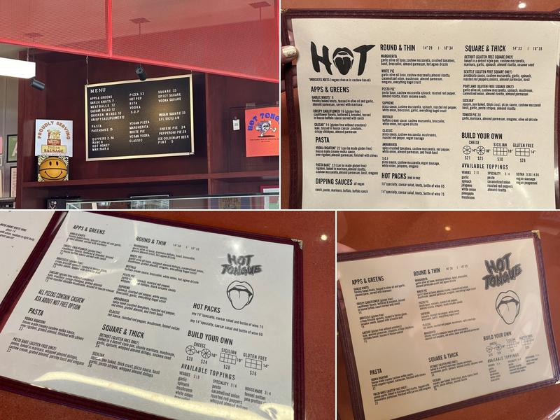 Hot Tongue Pizza Menu