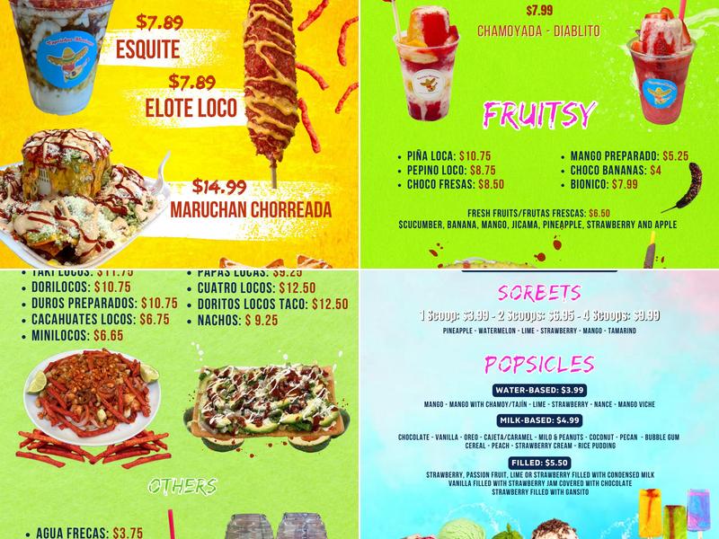 Caprichos Mexicanos Menu