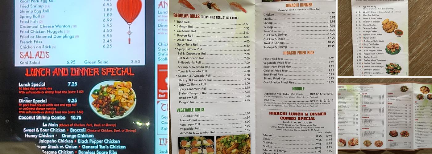 Asian Kitchen Menu