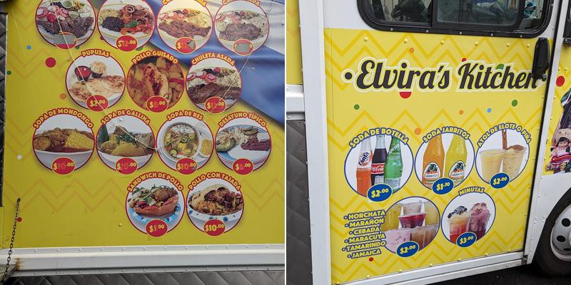 Elvira's kitchen Menu