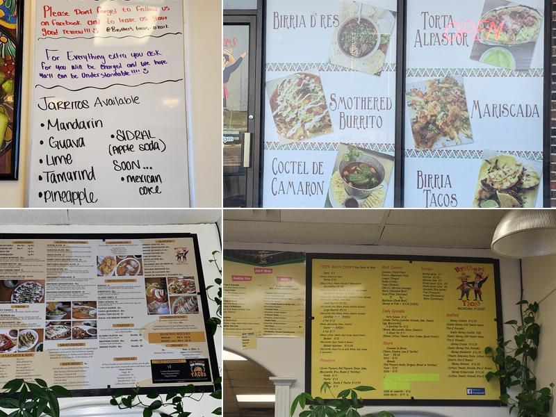 Brothers Tacos Menu