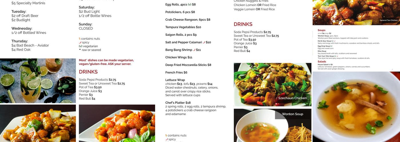 Spring Rolls Durham Menu