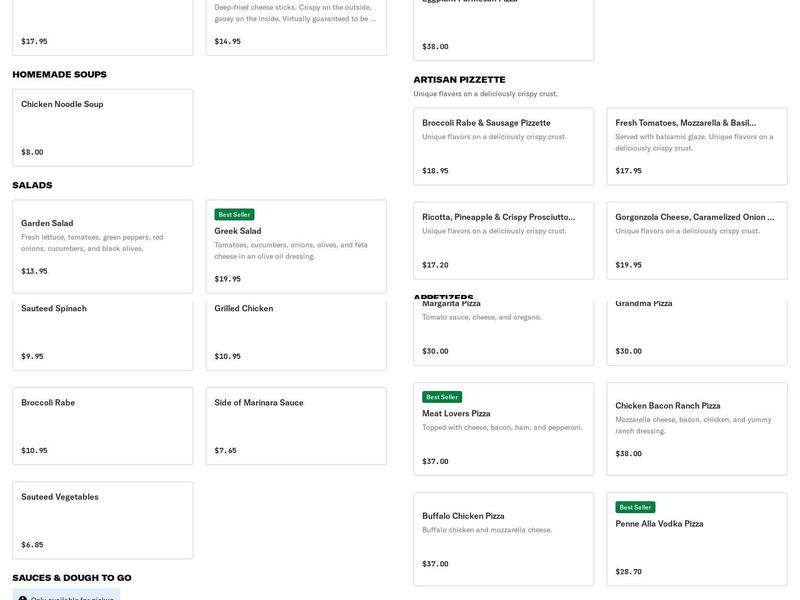 718 Slice Pizzeria Menu
